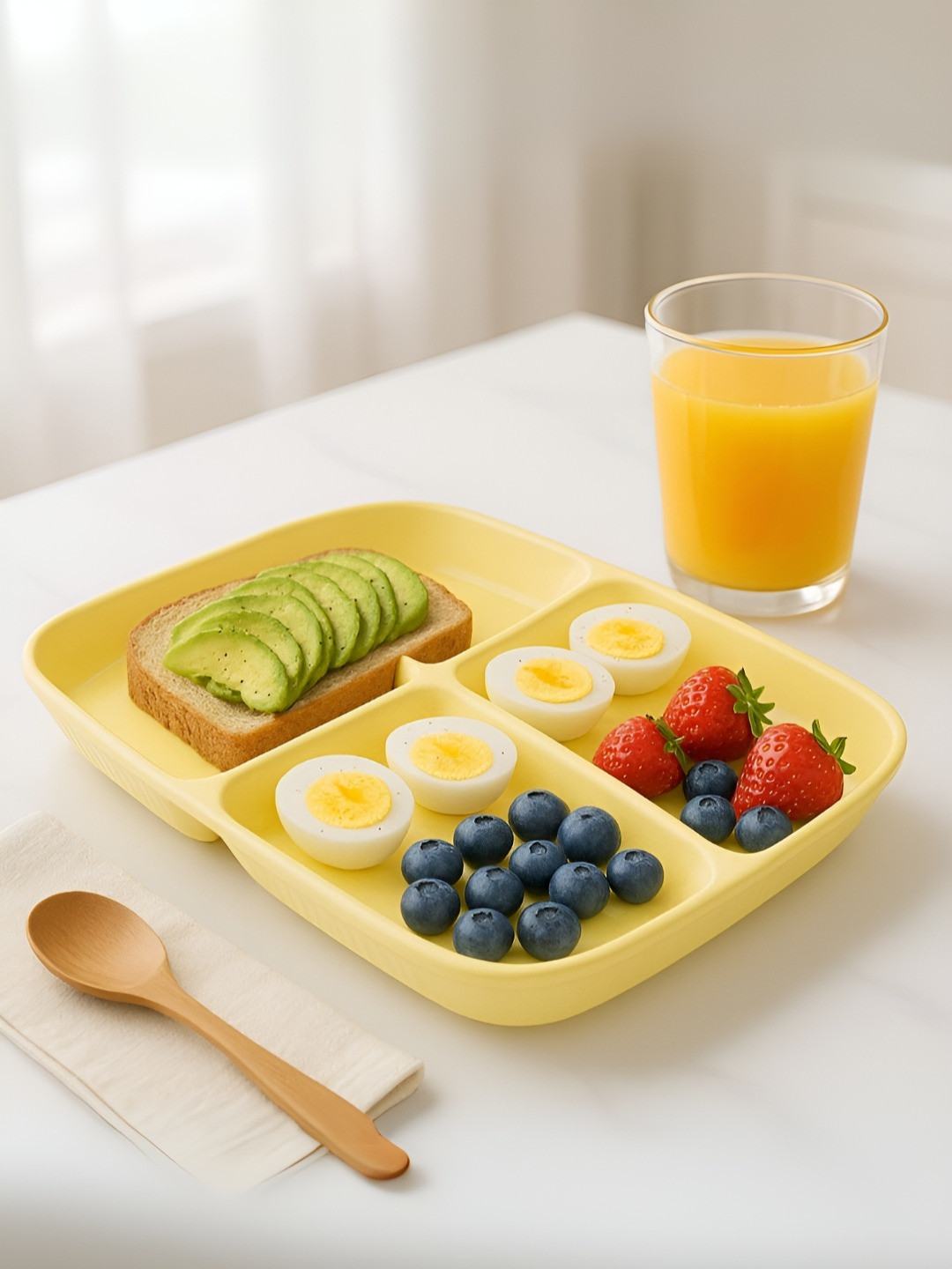 Myntra Elegant Homes Yellow 2 Pieces Wheat Straw Dinner Plates