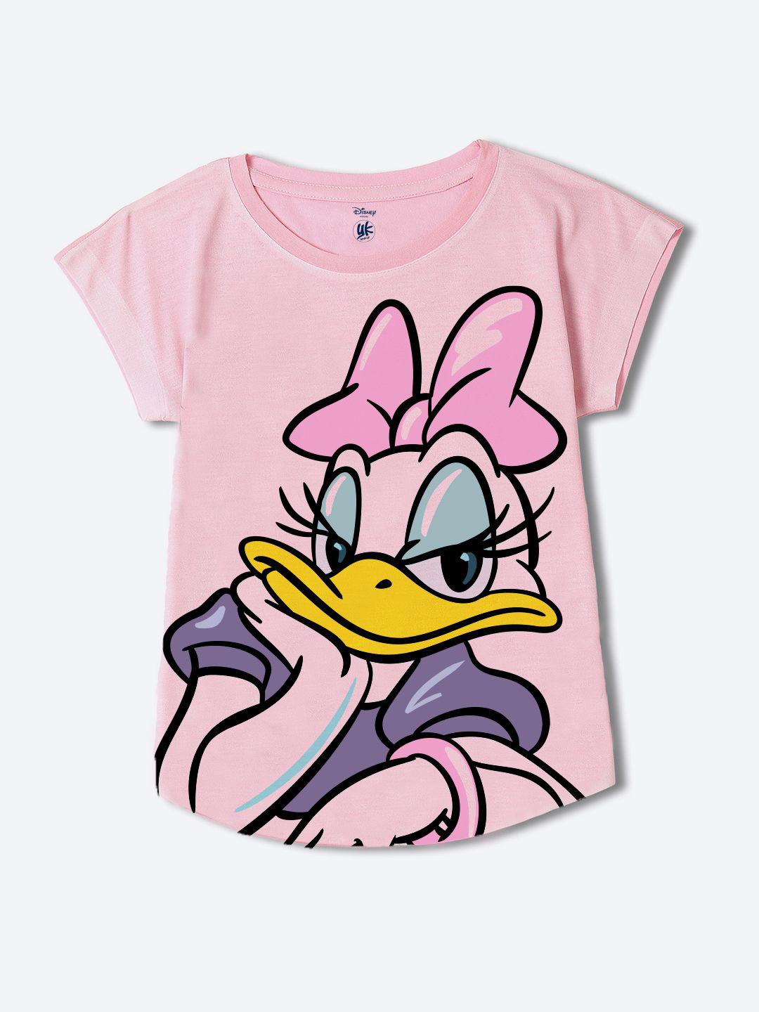 YK Disney Girls Printed Cap Sleeves Top