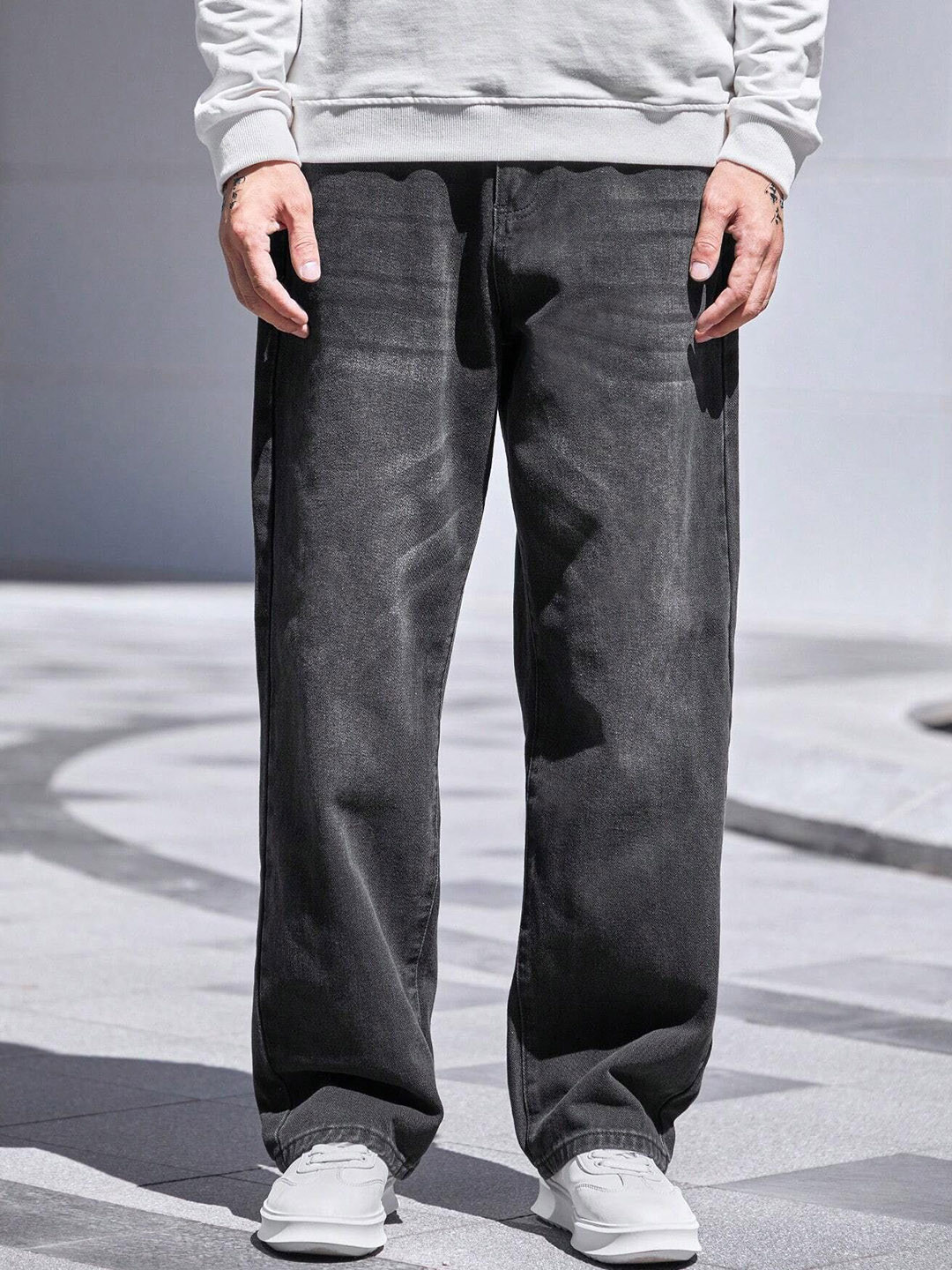 FUDE PRIDE Men Mid-Rise Loose Fit Denim Baggy Stretchable Jeans