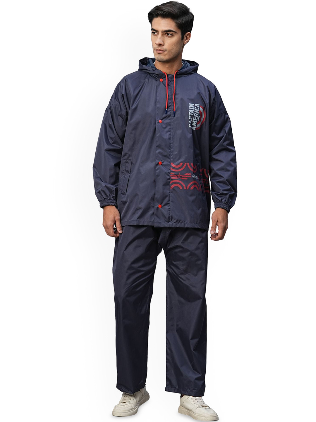 Citizen Printed Attached Hood Rain Suit