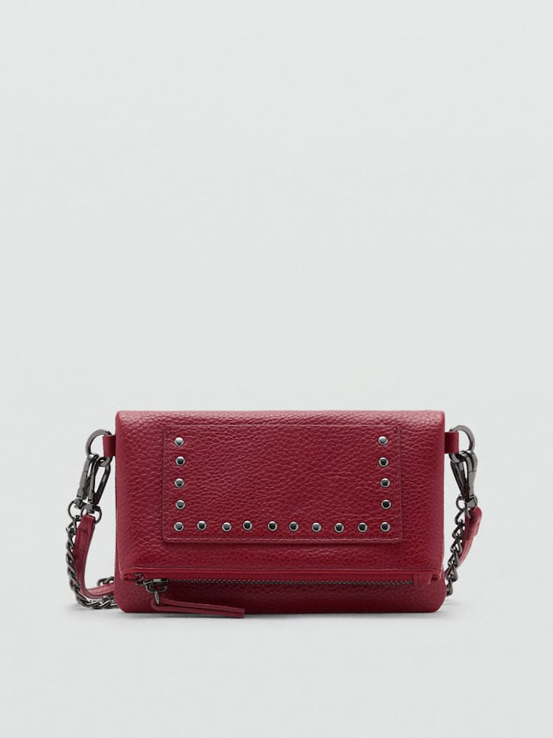 MANGO Women Studded Envelope-Style Wallet with Shoulder & Sling Straps