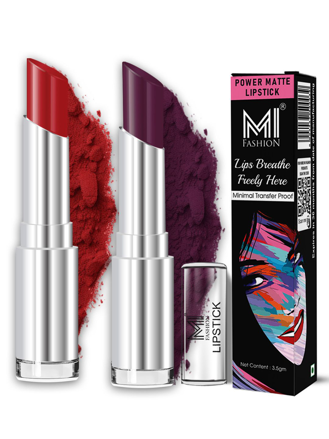 MI FASHION Smudge Proof Super Matte Lip Color Non Drying Comfort Lipstick