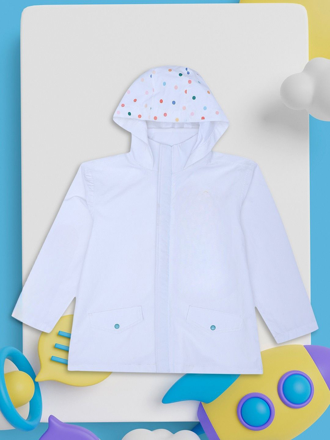 HOUSE OF VEDAS Kids Waterproof Rain Jacket With Hood