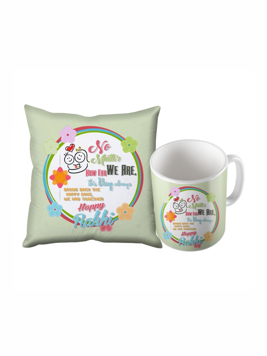 SKYTRENDS Multi Typography Satin Washable 2 Pcs Square Cushion Covers - 12 x 12 In