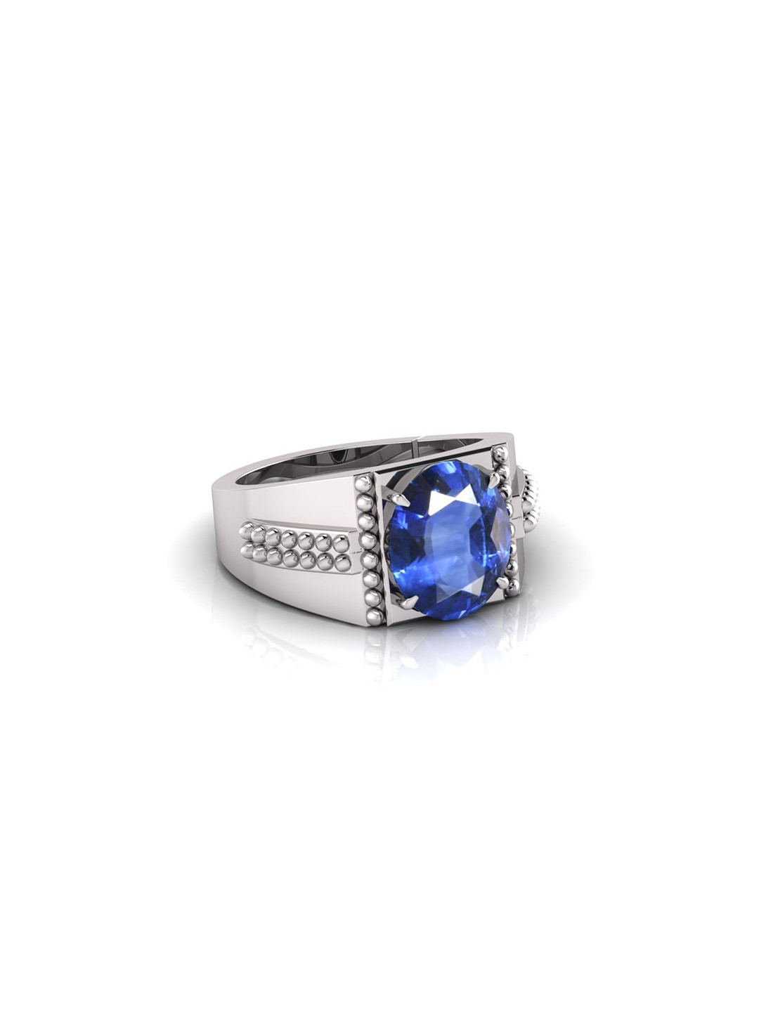RRVGEM 8.25 Ratti 7.00 KT Blue Sapphire Finger Ring