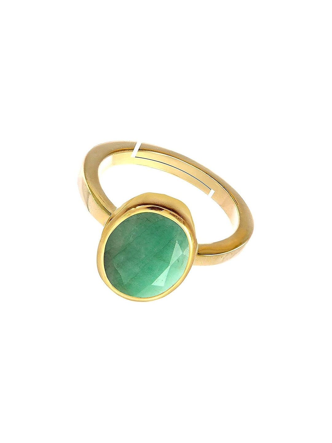 RRVGEM 6.25 Ratti Brass Emerald Ring