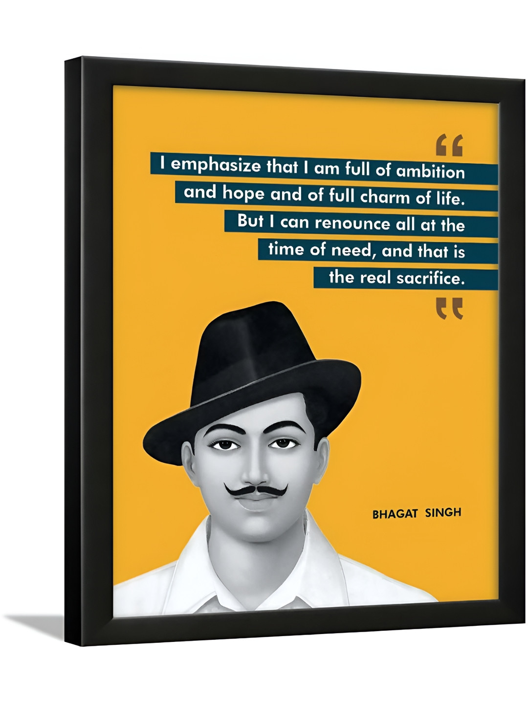 Chaka Chaundh Quotes Printed Rectangle Portrait Photographs Wall Art - 13.6x10.6In