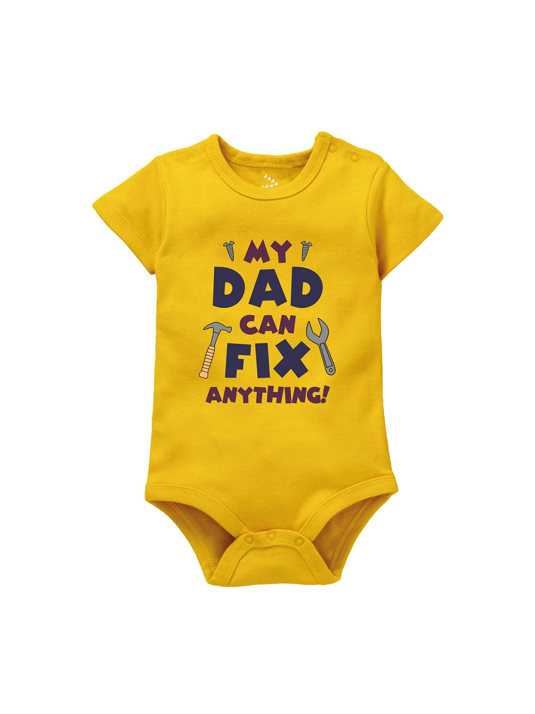 Zeezeezoo Infant Kids My Dad Can Fix Anything Printed Pure Cotton Bodysuit