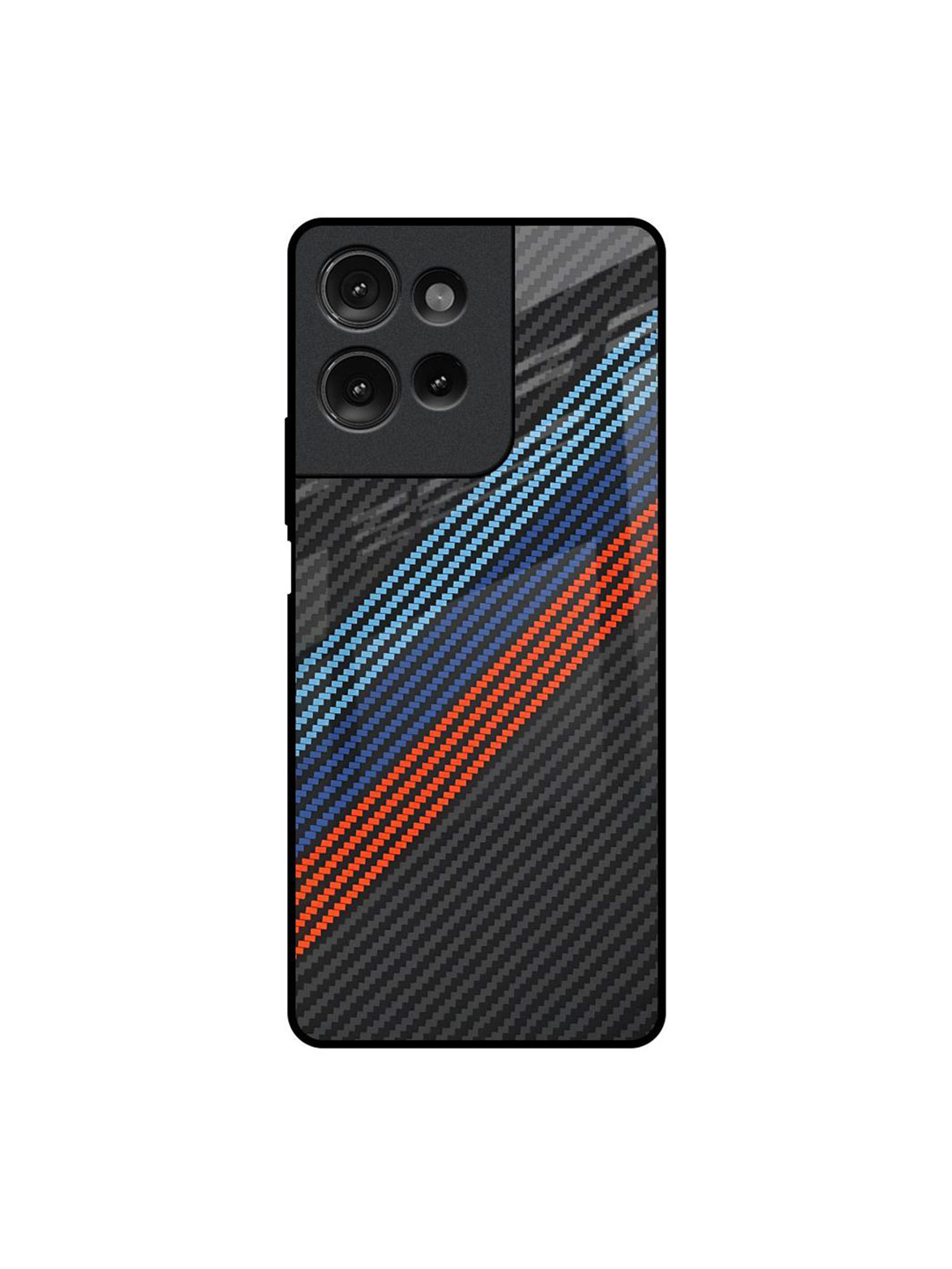 QRIOH Carbon Inspired Printed Motorola G75 5G Impact Resistant Back Case