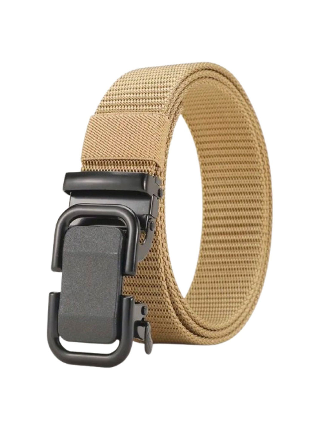 Niddleman Men Textured Slider Buckle Canvas Casual Belt