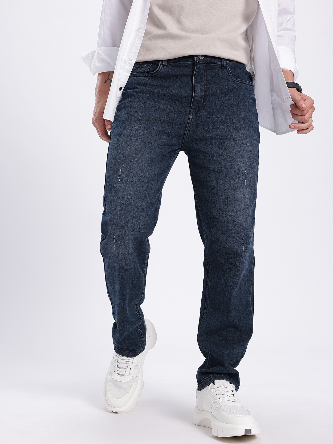 glitchez Cat Scratches Light Fade Stretchable Jeans