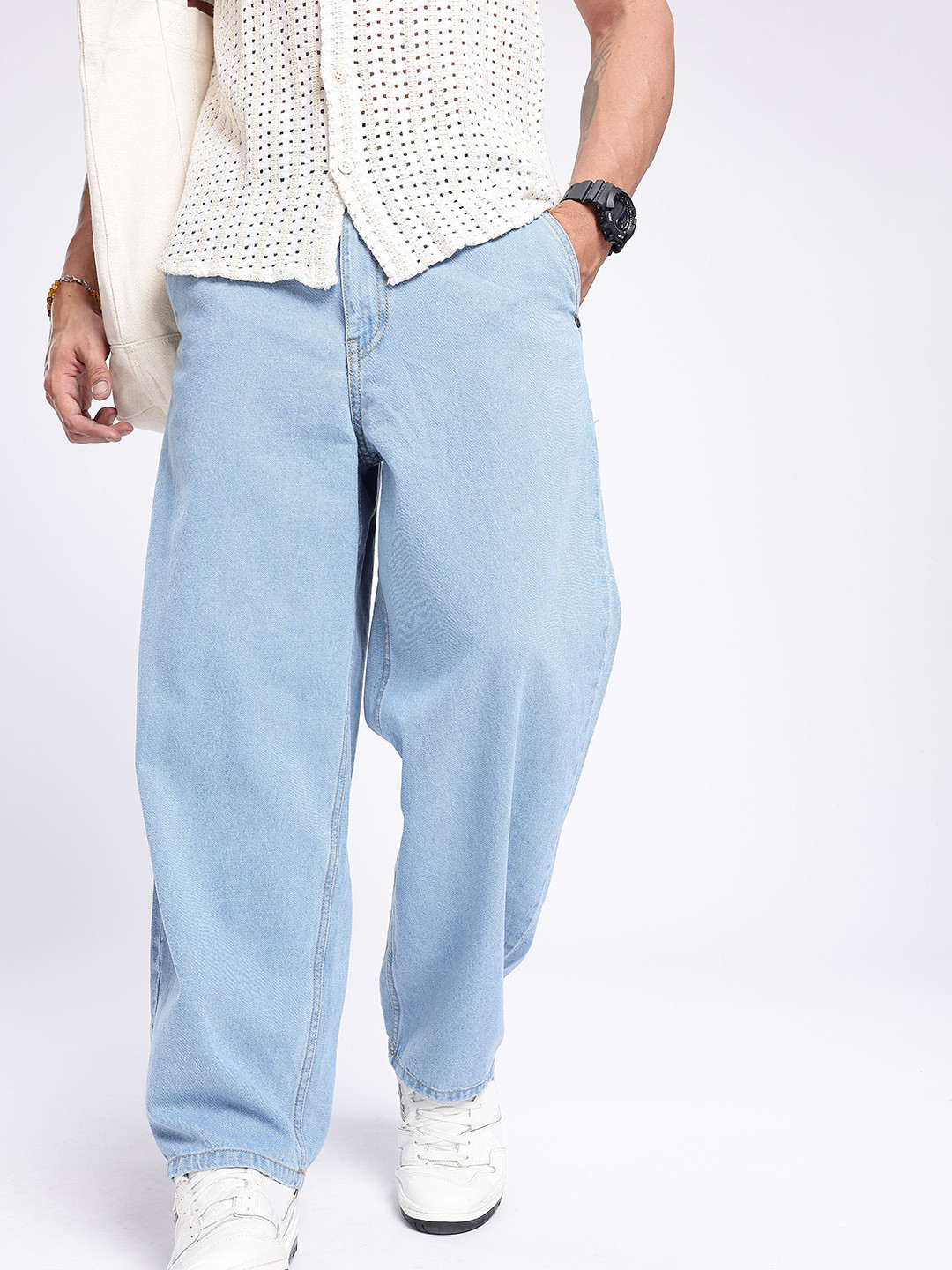 glitchez Men Korean Baggy Fit Jeans