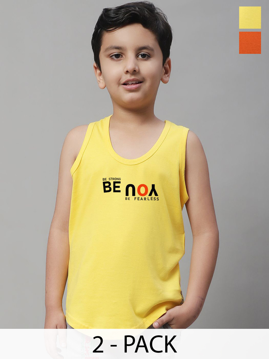 Friskers Boys Assorted Cotton Basic Vest KDC470-06-KDC471-08