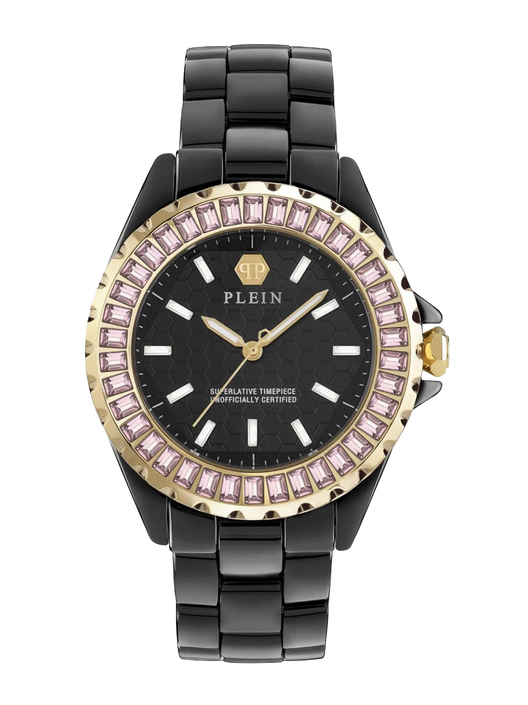 PHILIPP PLEIN Women Brass Dial & Ceramic Bracelet Style Straps Analogue Watch PWPPA0324