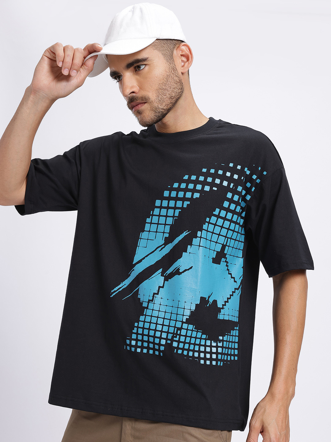 Marvel by Glitchez Captain America Print Oversized T-shirt