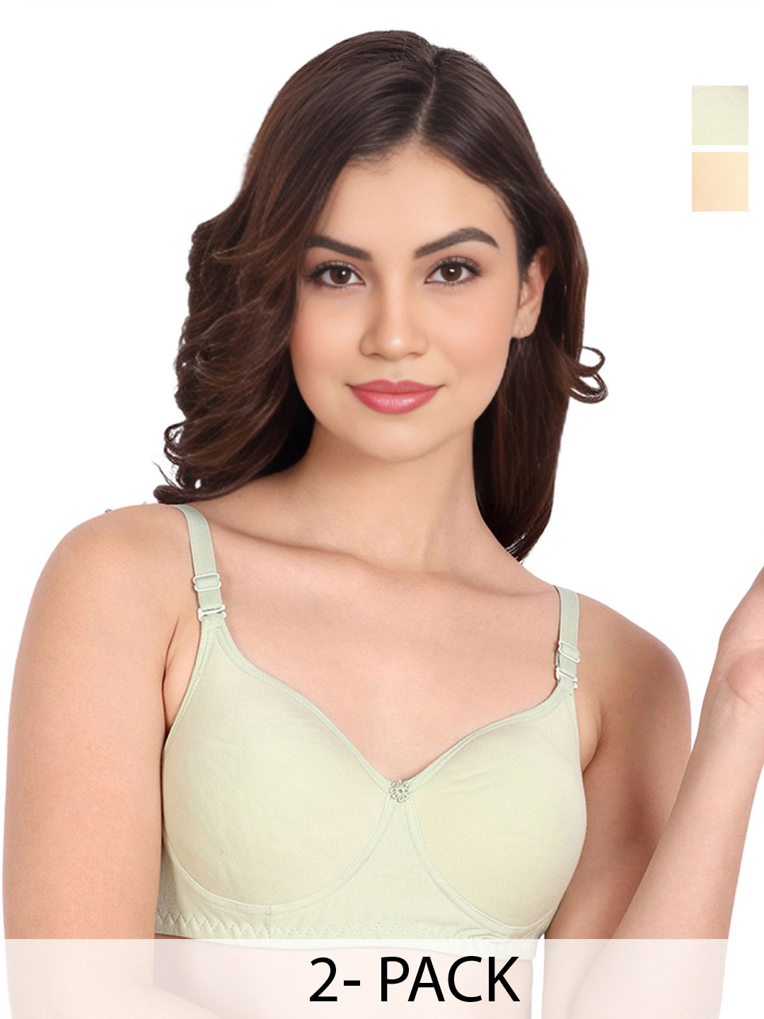Liigne Women Pack Of 2 Full Coverage Lightly Padded Bras