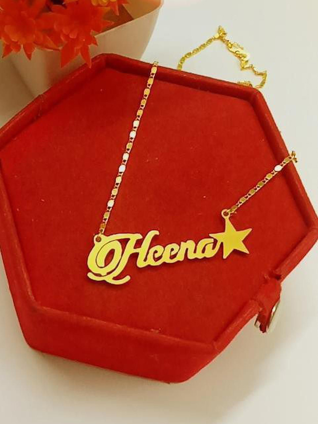 SR Export Brass Gold-Plated Heena Necklace