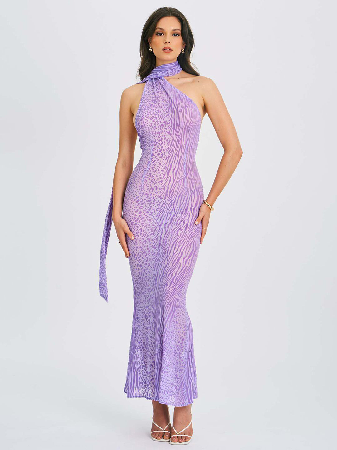 JC Mode Women Scarf Backless Maxi Neck