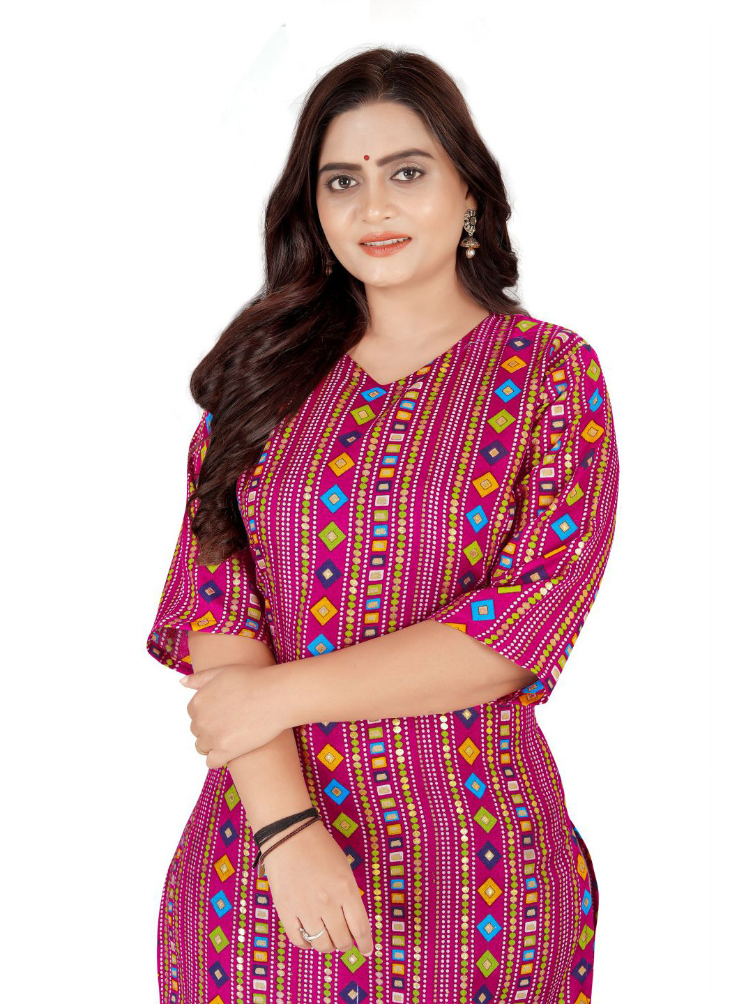 Glory Silk Women Geometric Printed Kurta