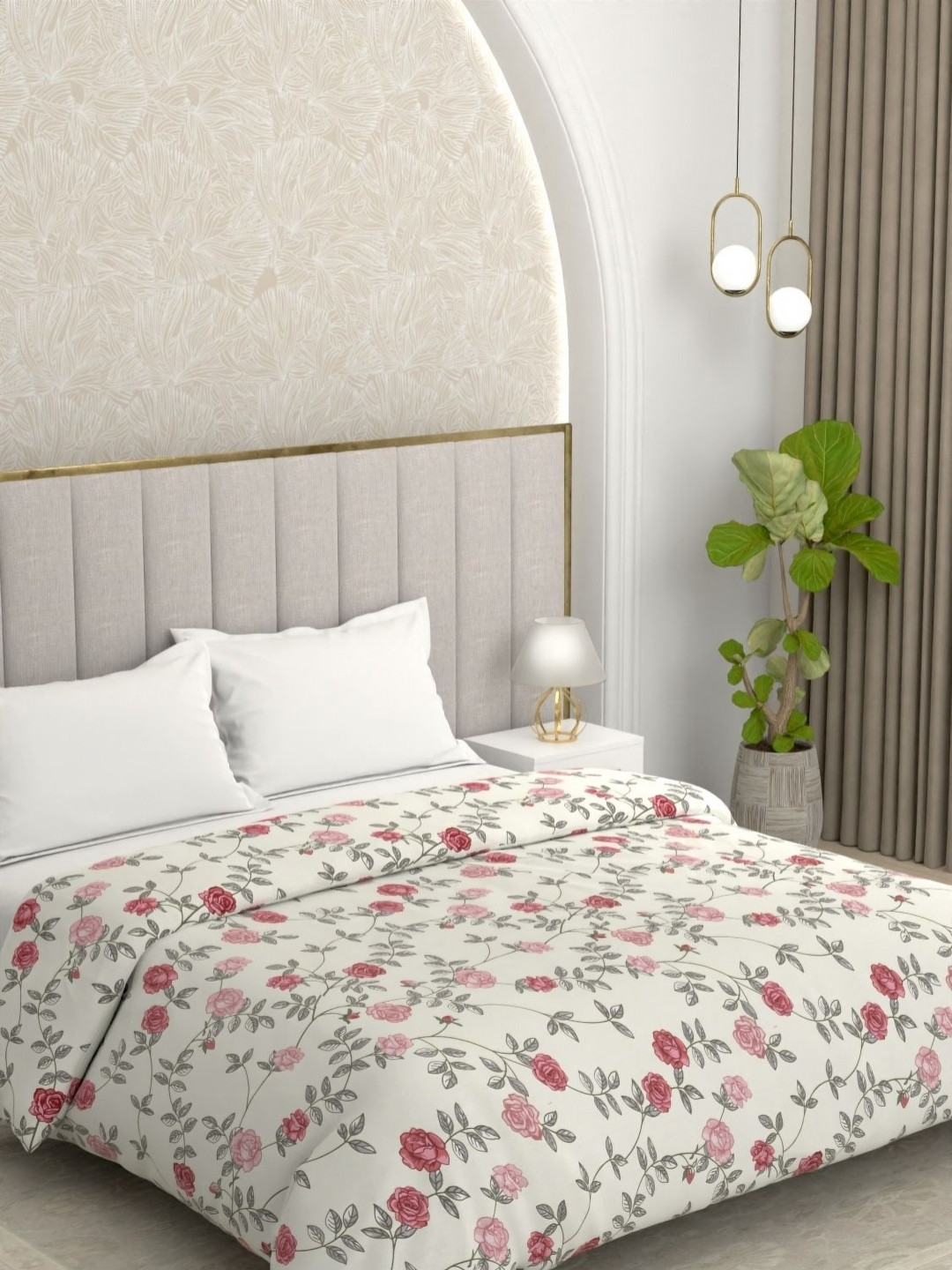 Pure Decor Unisex Floral Microfiber AC Room 400 GSM Double Bed Comforter