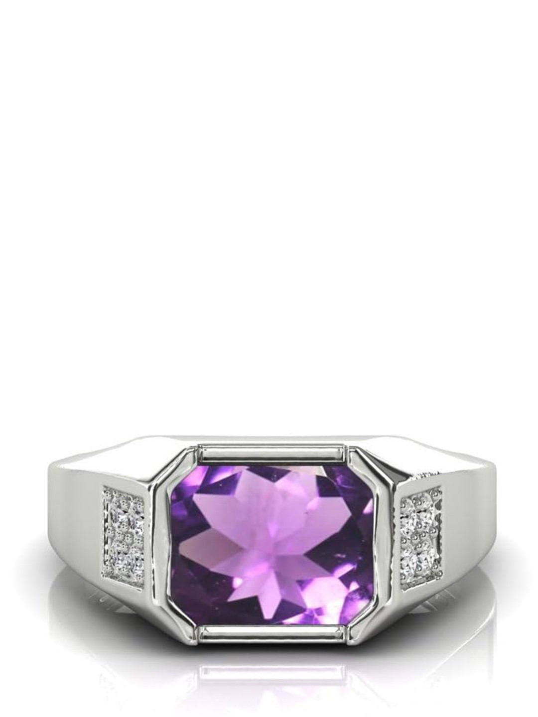 RRVGEM 6.5 KT Amethyst Finger Ring