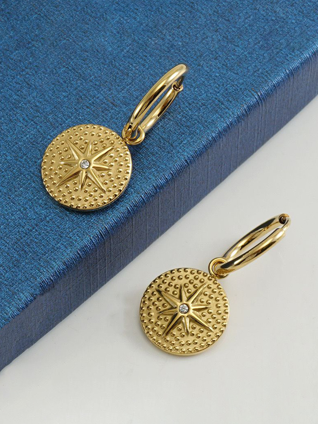 Aiza 18KT Gold Plated Celtic Starlight Drop Earrings