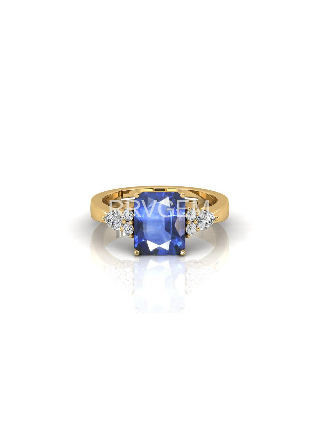 RRVGEM Ring 2.00 KT Blue Sapphire Finger Ring