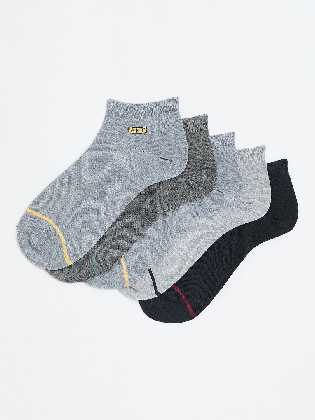 Camey Men Pack Of 5 Assorted Ankle Socks