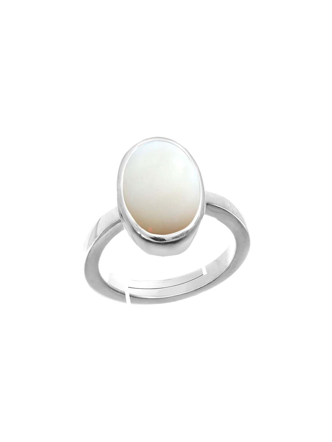 RRVGEM Men 5.50 Ratti Opal Stone Asthadhatu Free Size Ring