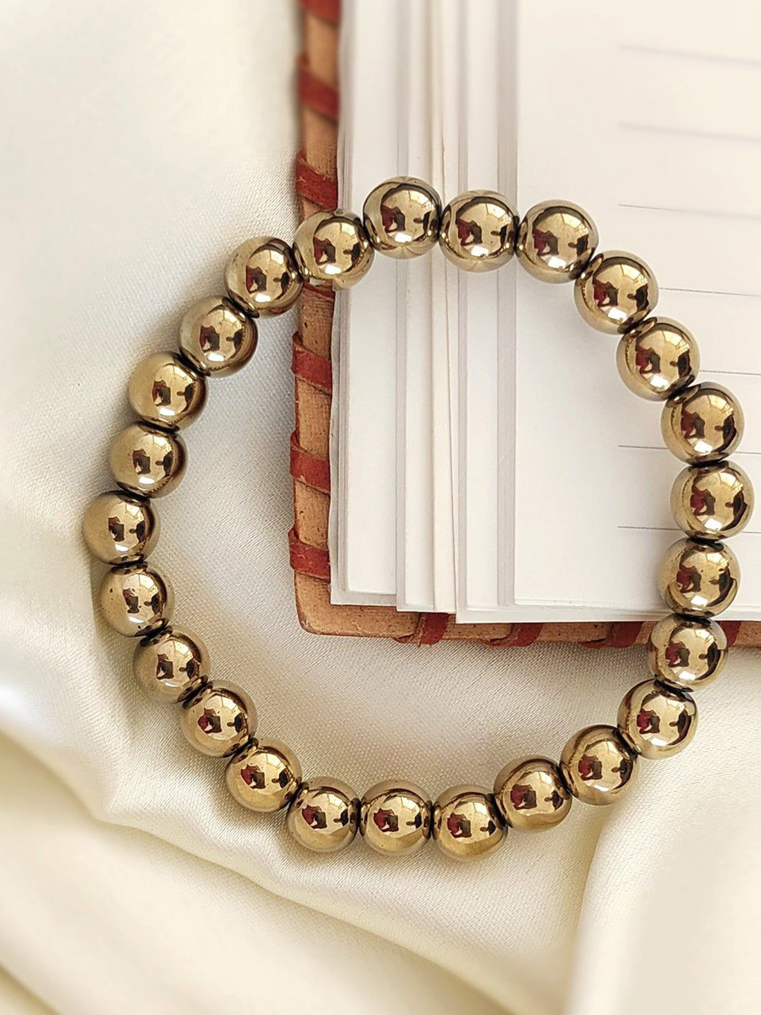 HEALINGGEMS Original Certified Golden Pyrite Stone Bracelet