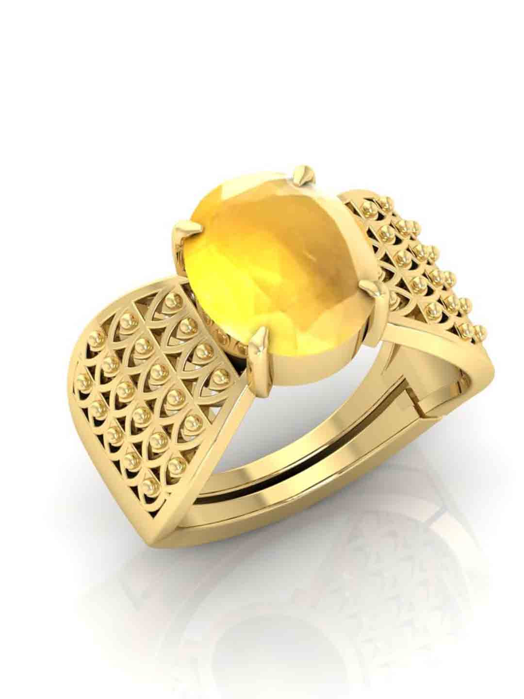 RRVGEM 12.25 Ratti Yellow Sapphire Finger Ring