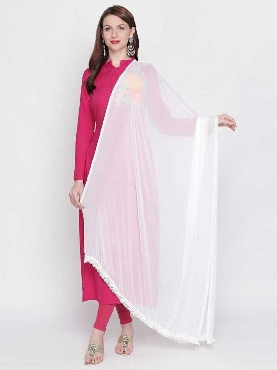 LA FEMINAE Chiffon Taping Border Dupatta