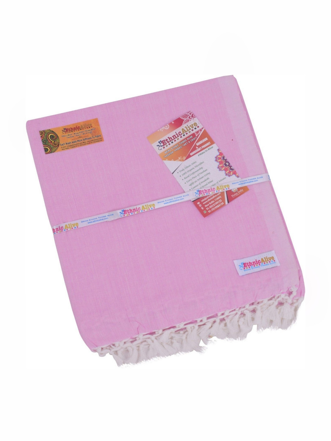 VANISHREE WORLD White Cotton Double Bed Blanket