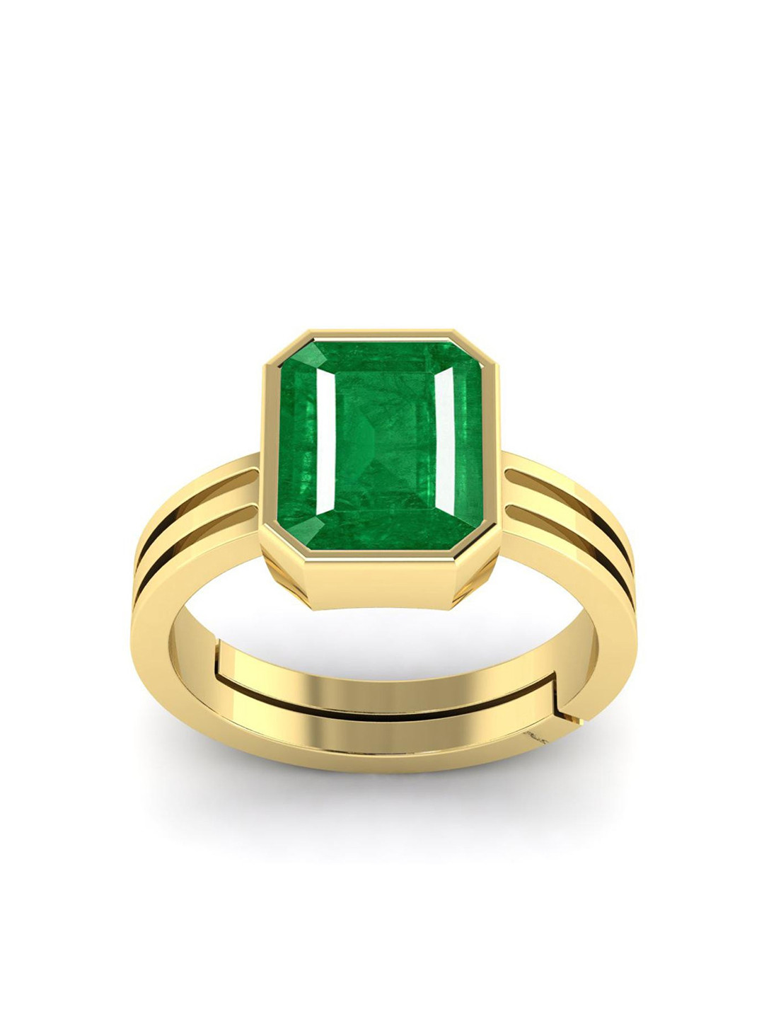 EMERALD 7.25 KT Brass Emerald Ring
