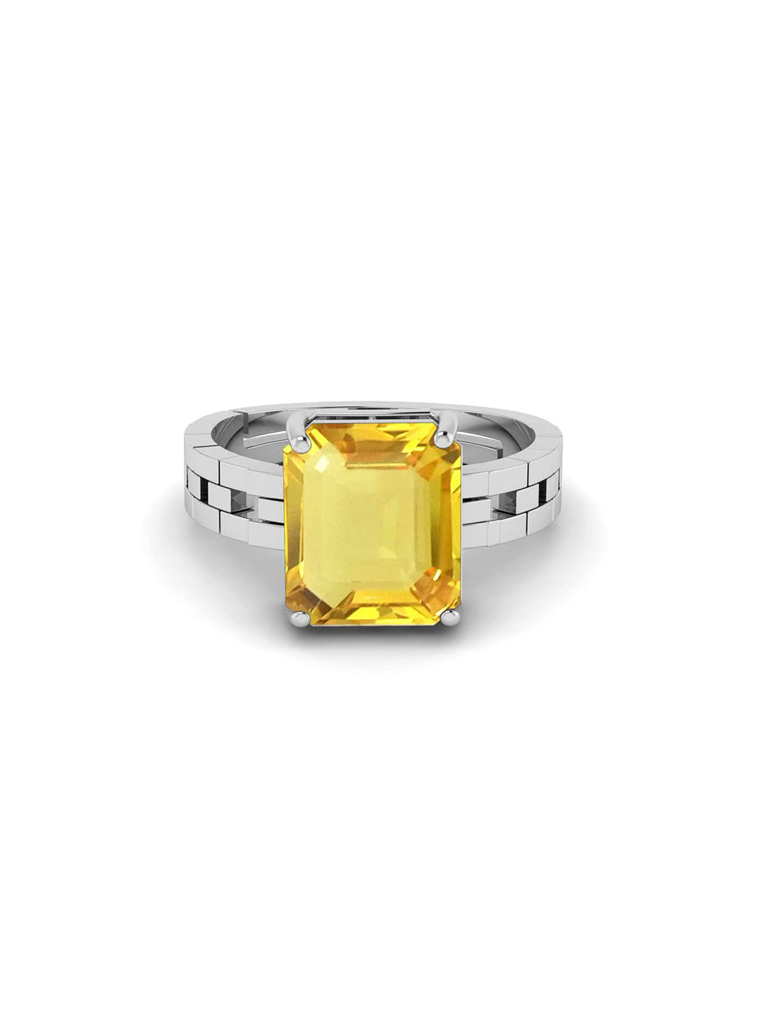 RRVGEM Yellow Sapphire Ring Pukhraj Ge