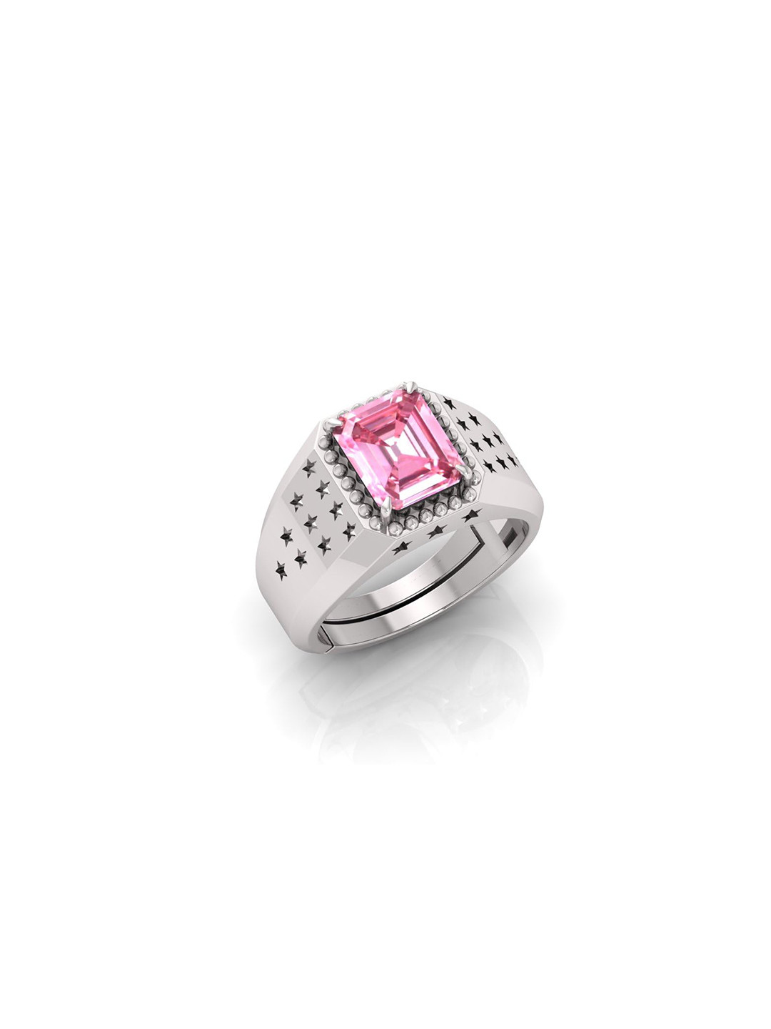 RRVGEM Pink Sapphire Gemstone Finger Ring