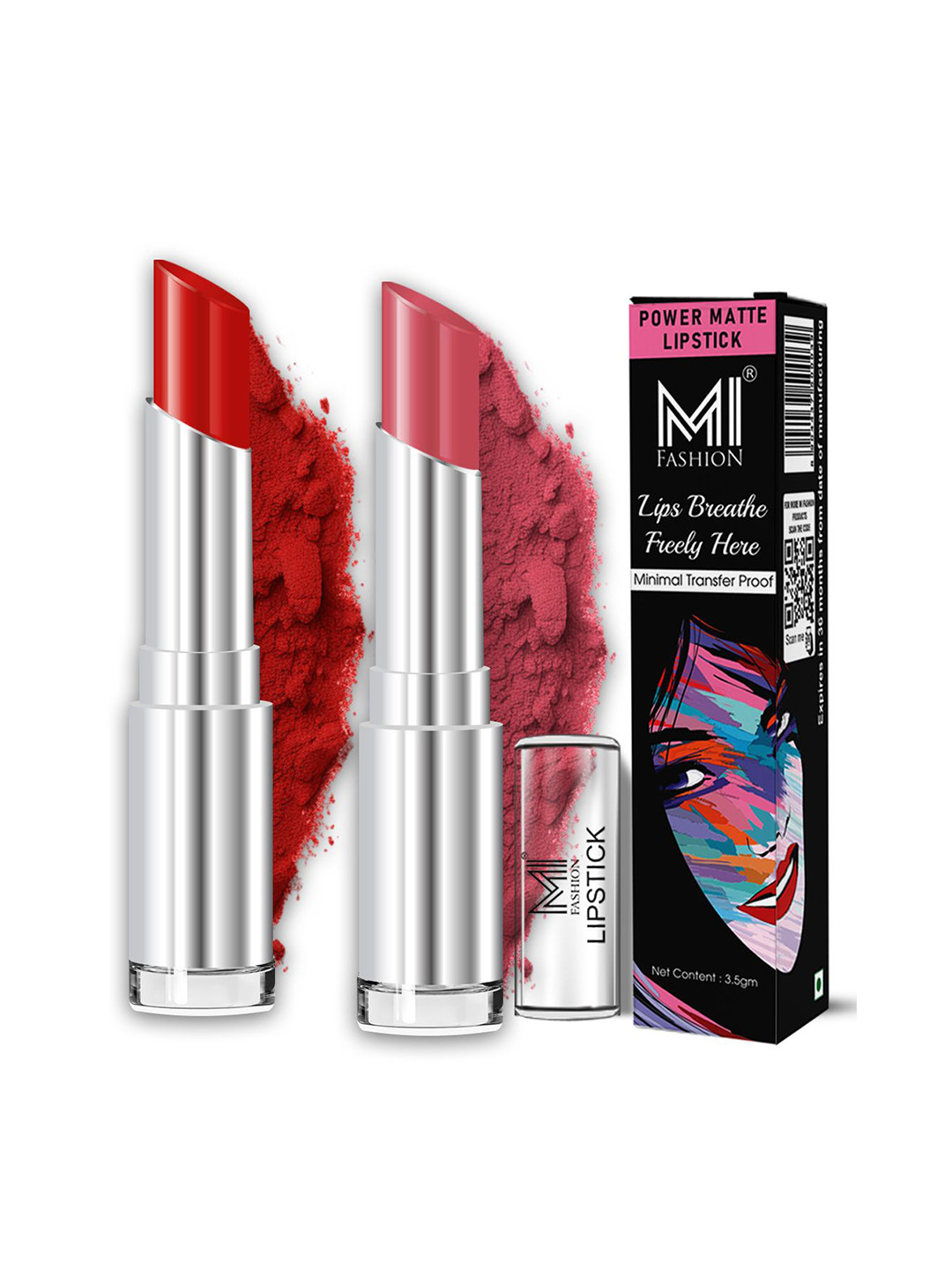MI FASHION Soft Matte Finish Minimal Transfer Lipstick Waterproof Lip Color
