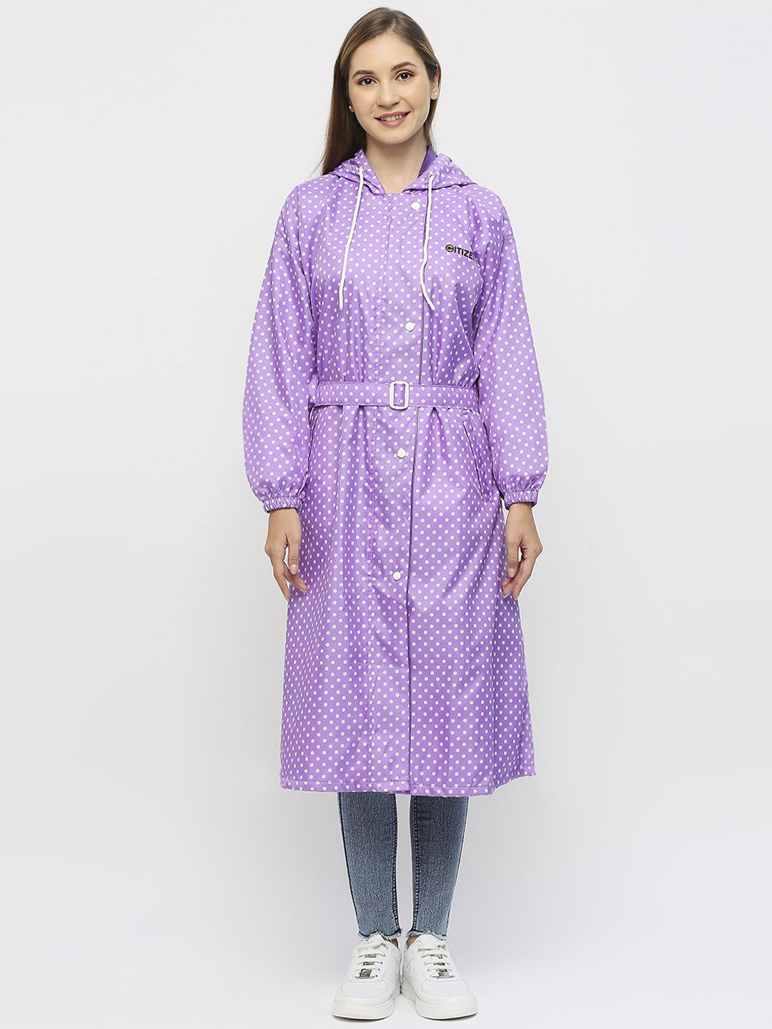 Citizen Polka Dots Printed Rain Jacket
