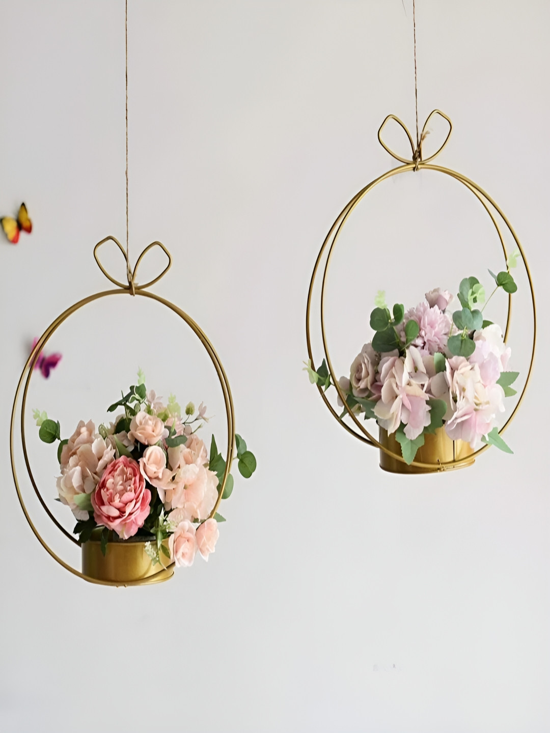 Vespers Gold-Toned Metal Vases