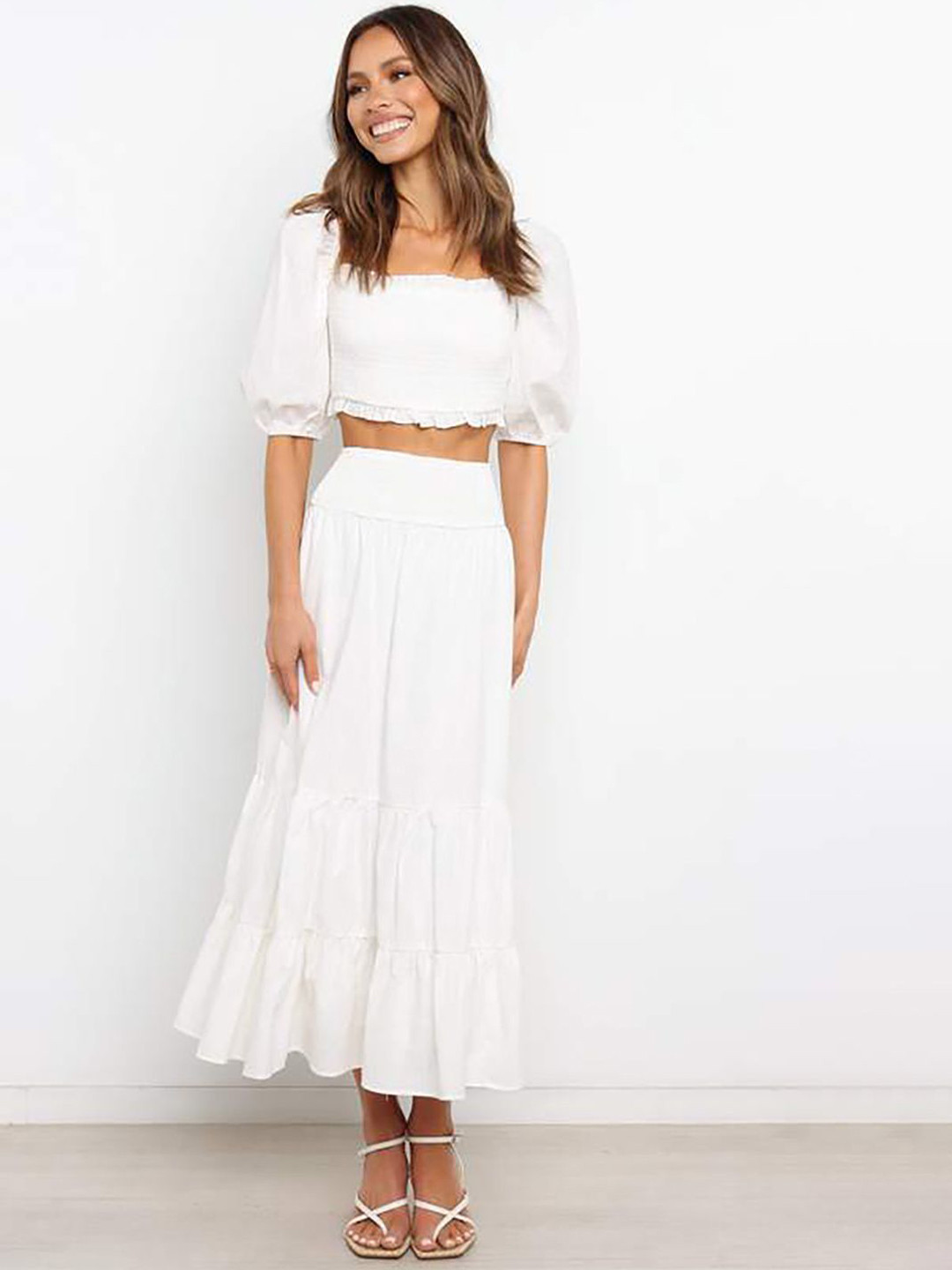 JC Mode Midi Flared Skirt