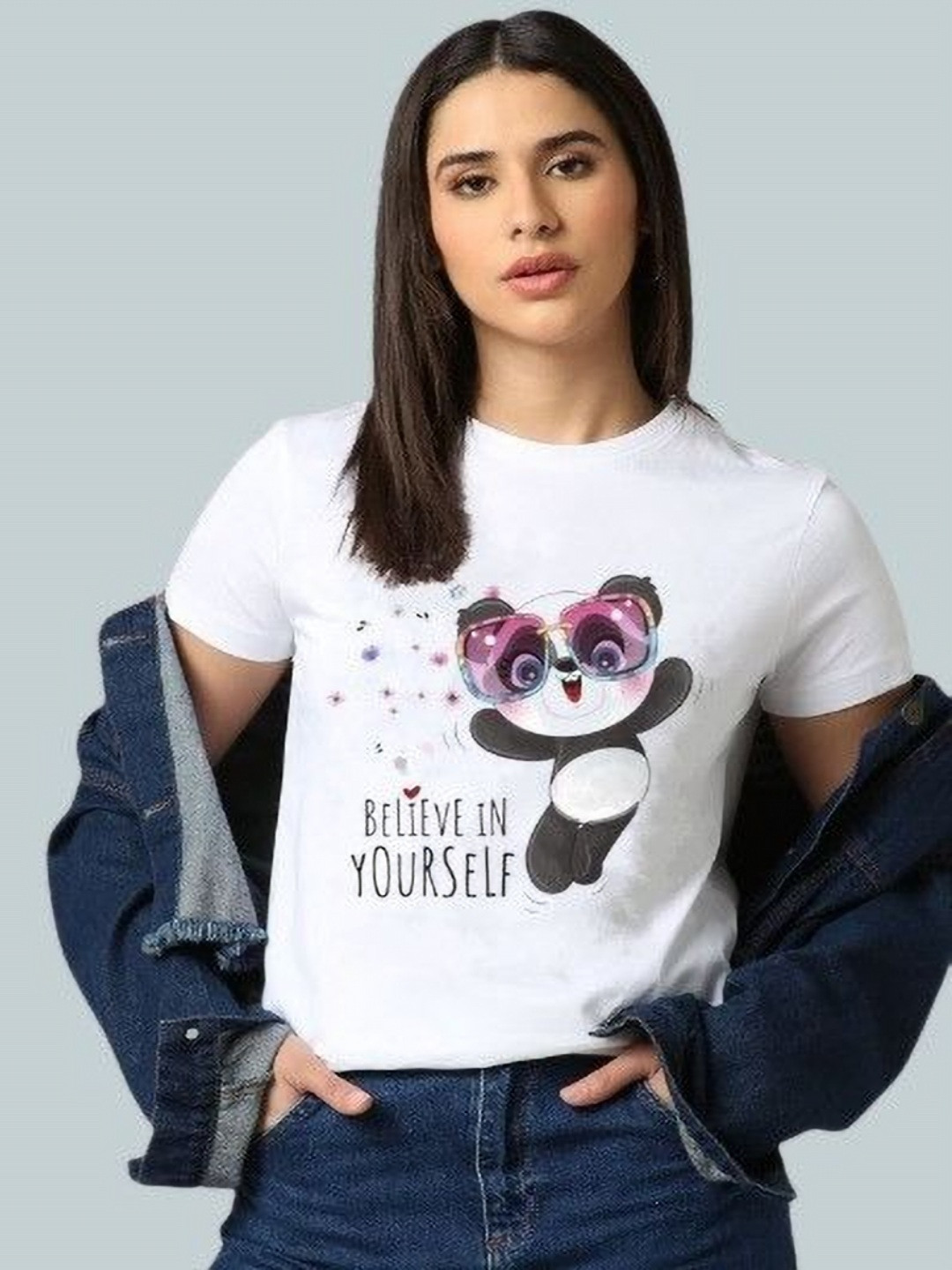 kintu parantu Typography Round Neck Printed Polyester T-shirt