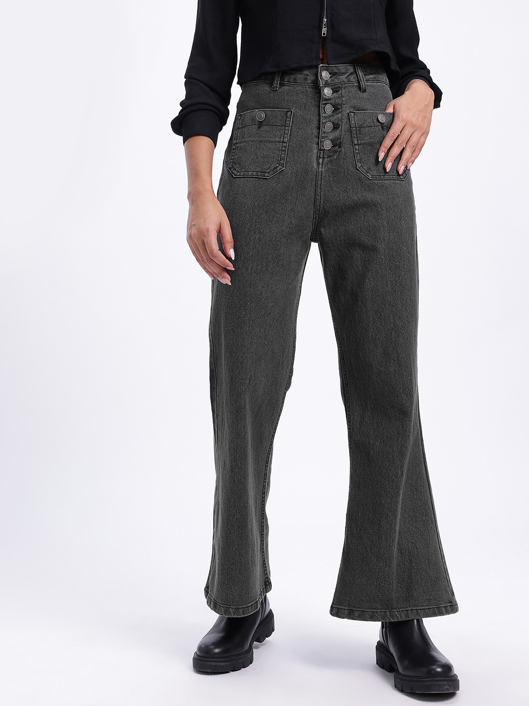 glitchez Women Bootcut Flared Jeans