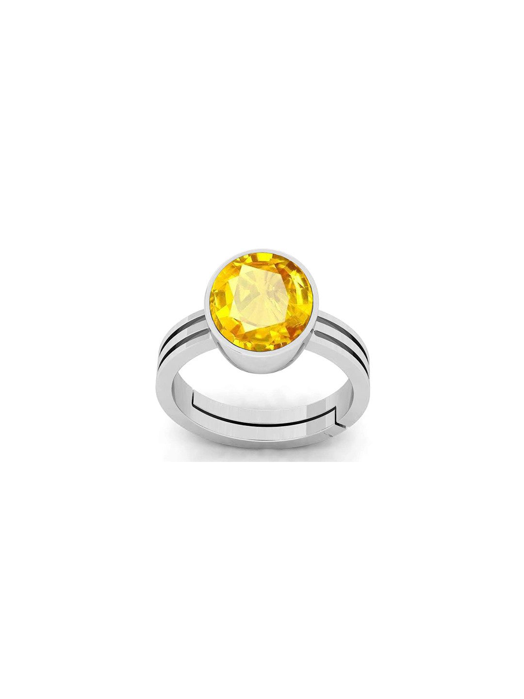 RRVGEM 6.25 Ratti Yellow Finger Ring