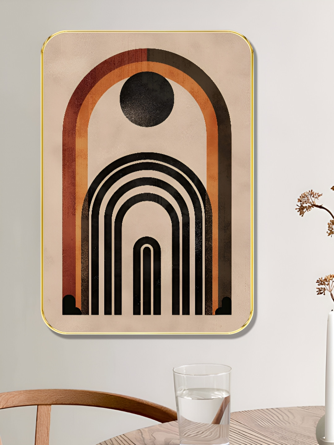 Myntra Elegant Homes Modern Geometric Wood Wall Rectangle Paintings Wall Art - 18 x 24In