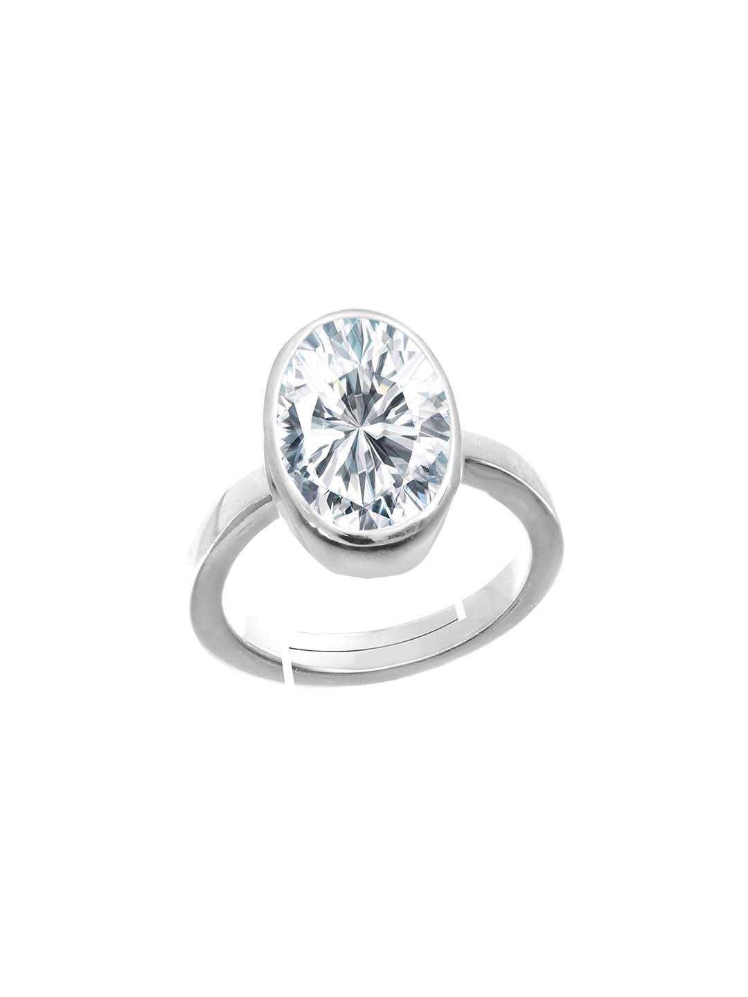 RRVGEM 5.25 KT Cubic White ZirconAmerican White Diamond Finger Ring