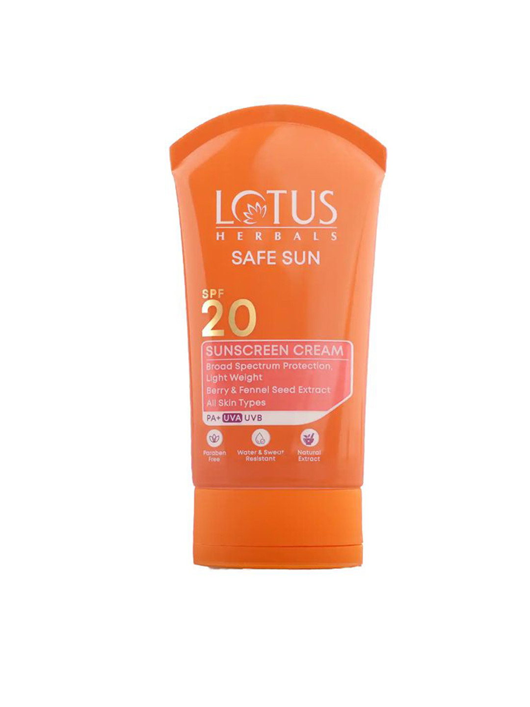 Lotus Herbals Safe Sun SPF 20 PA+ Sunscreen Cream With Berry - 50 g