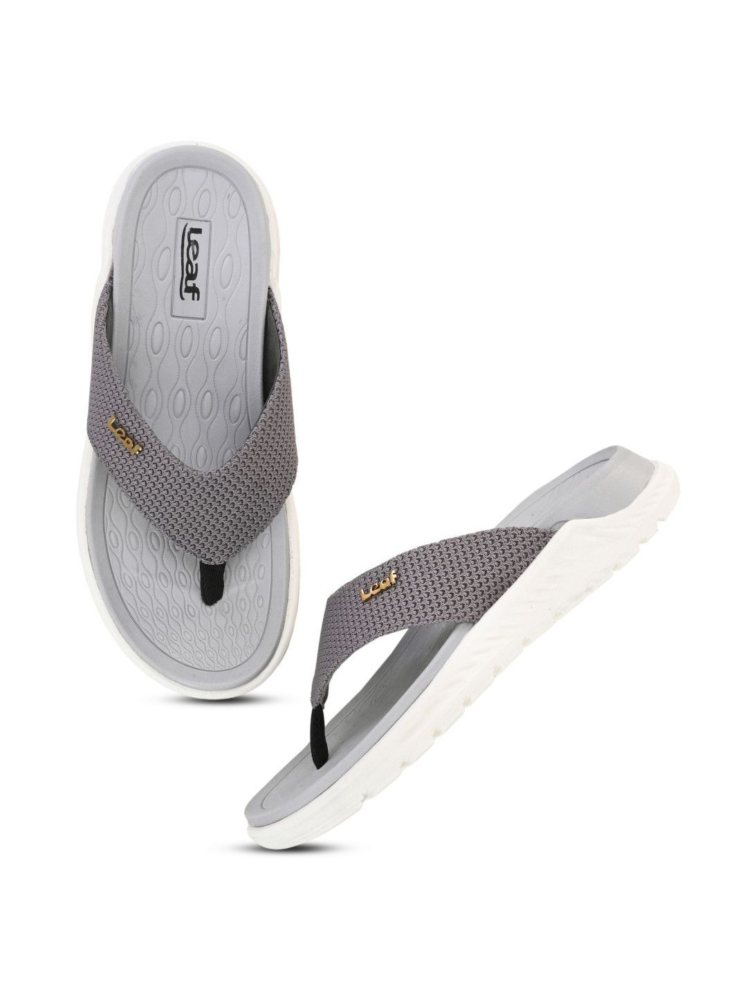LEAF Men Self Design Thong Flip-Flops