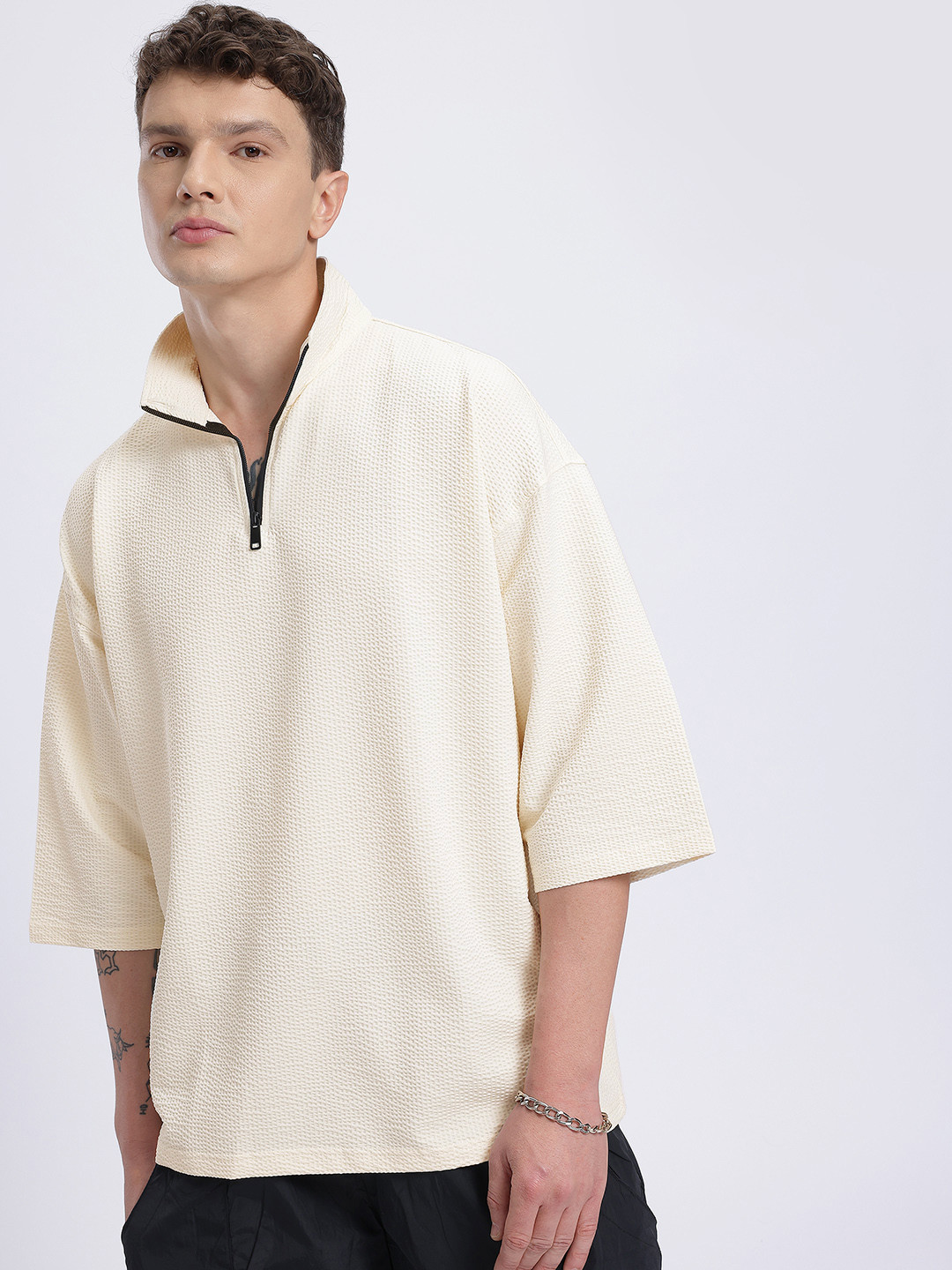 glitchez Textured Super Loose Oversized T-shirt