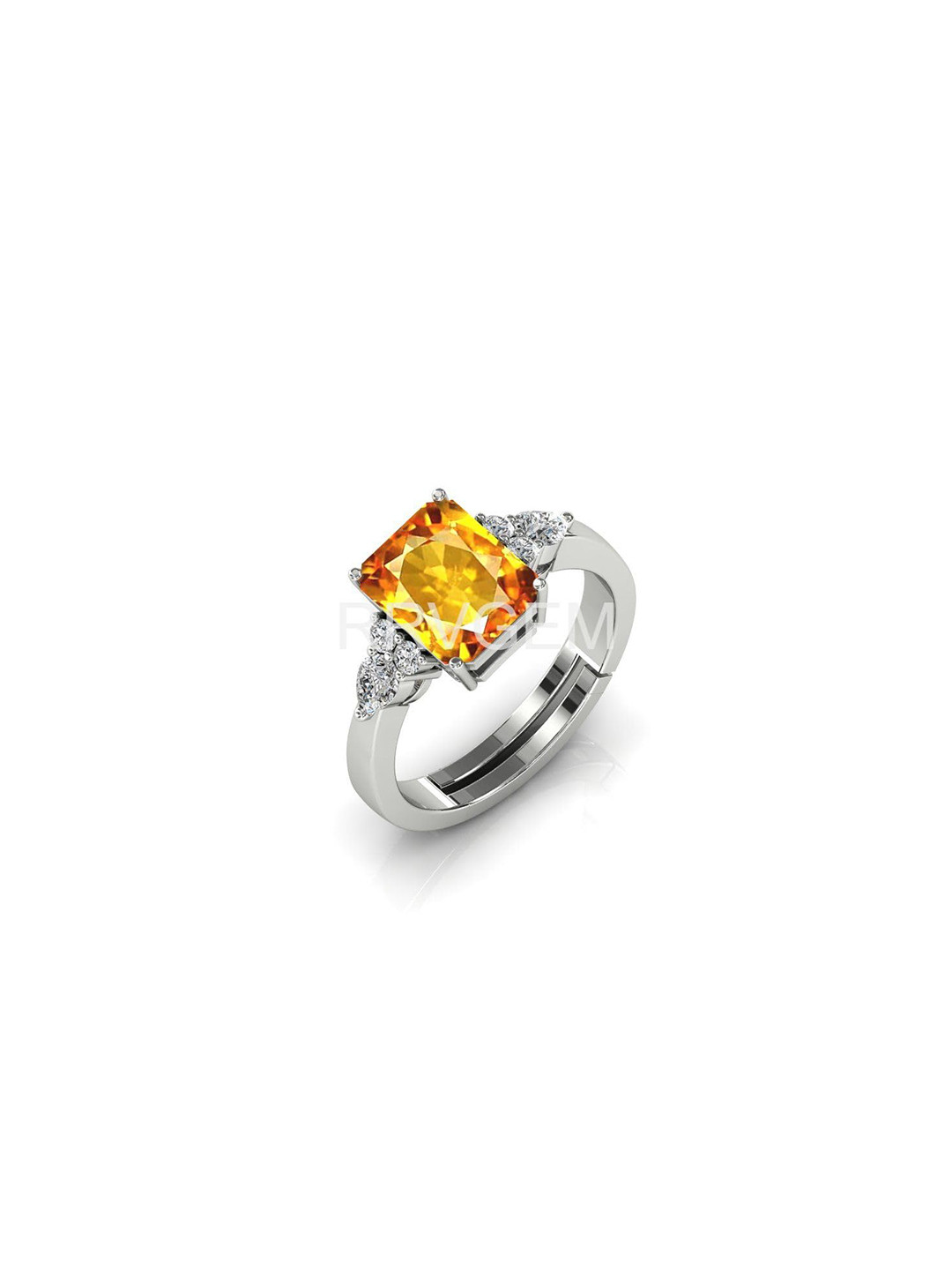 RRVGEM 2.25 KT Citrine Stone Ring