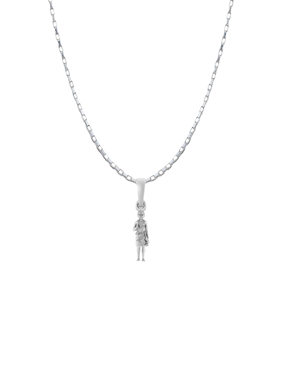 AKSHAT SAPPHIRE 925 Sterling Silver Swaminarayan Pendant With Box Chain